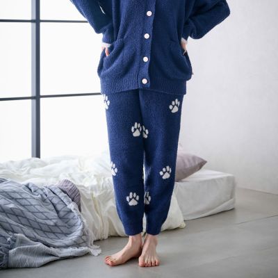 ランダム猫足跡 モールヤーンジャカードロングパンツ | 【公式】ポール