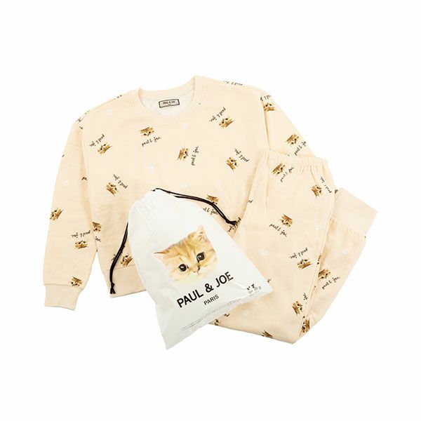 ラッピング済】ヌネット＆ロゴランダムプリント裏毛起毛 セットアップ