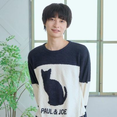 モールヤーン シルエット猫 プルオーバー